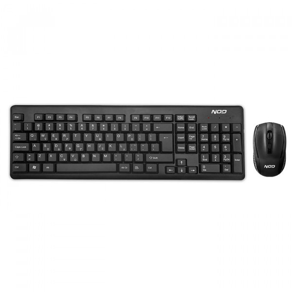 NOD ValuePro Wireless - 2,4GHz wireless keyboard and mouse set with Greek layout.