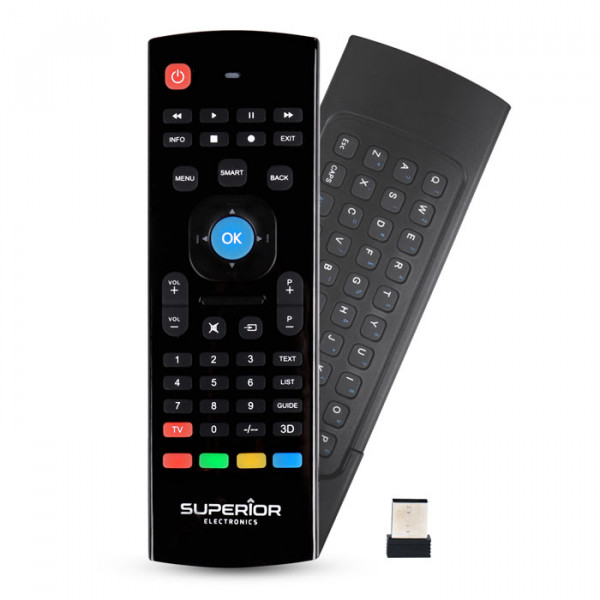 Universal QWERTY keyboard with remote control for all smart TVs