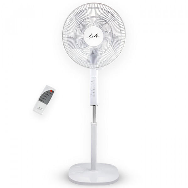 Stand fan with remote control, 55W.