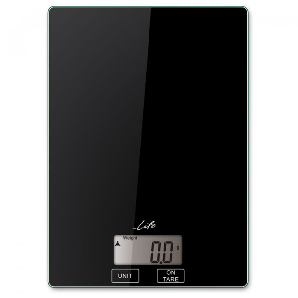 Glass digital kitchen scale.