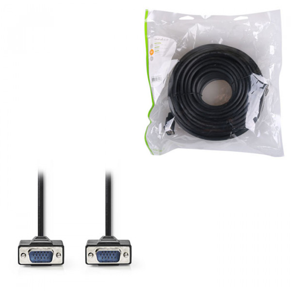VGA Cable, VGA Male - VGA Male, 30m, Black