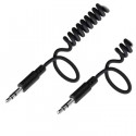 Coiled 3.5mm stereo audio cable 1.00 m.