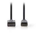 High Speed HDMI, Cable with Ethernet, HDMI Connector - HDMI Mini Connector, 3m.