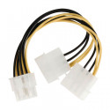 Internal power splitter cable EPS 8-pin - 2x Molex male 0.15m. 