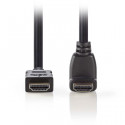 High Speed HDMI Cable with Ethernet HDMI Connector - HDMI Connector 270° Angled, 1.50 m Black 