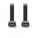 Flat HDMI high speed with ethernet cable 3m black. 