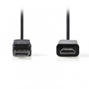 DisplayPort - HDMI cable DisplayPort male - HDMI Connector, 2m, black.