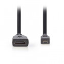 High Speed HDMI Cable with Ethernet, HDMI Micro Connector - HDMI Female, 0.2m.