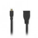 High Speed HDMI Cable with Ethernet, HDMI Micro Connector - HDMI Female, 0.2m.