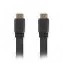 Flat HDMI high speed with ethernet cable 2m black. 