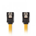 SATA 6Gb/s data cable SATA 7-pin female with lock - SATA 7-pin female with lock 1.00 m yellow.