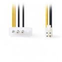 Internal power adapter cable P4 male - Molex male 0.15 m multicolour.