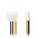 Internal power adapter cable P4 male - Molex male 0.15 m multicolour.