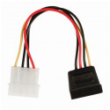 Internal power adapter cable SATA 15-pin female - Molex male 0.15 m multicolour.