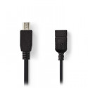 USB 2.0 On-the-go Cable Mini 5-pin Male - A Female 0.2 m Black.