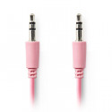 Stereo Audio Cable 3.5 mm Male - 3.5 mm Male 1m Pink