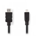 Micro HDMI high speed with ethernet cable 2m Black