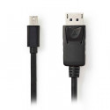 Mini DisplayPort Male - DisplayPort Male 1.0 m, Black