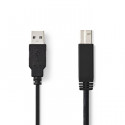 USB 2.0 Cable A Male-B Male 3.0m Black.