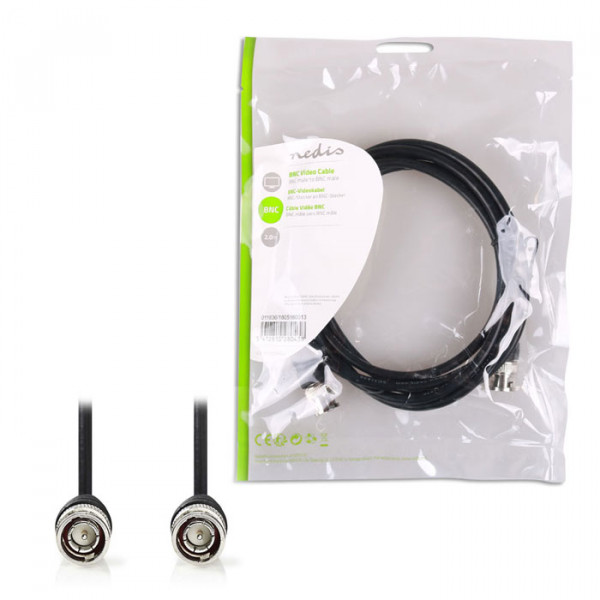 BNC Video Cable BNC Male-BNC Male 2.0m Black