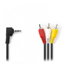 3.5 mm AV Cable 3.5 mm AV Male-3x RCA Male 2.0m Black