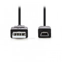 USB 2.0 Cable A Male-Mini 5-pin Male 1.0m Black