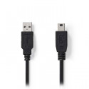 USB 2.0 Cable A Male-Mini 5-pin Male 5.0m Black