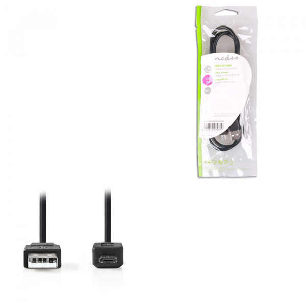 USB 2.0 Cable A Male-Micro B Male 1.0m Black