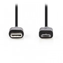 USB 2.0 Cable Type-C Male-Micro B Male 1.0m Black