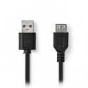 USB 2.0 Cable A Male-A Female 2.0m Black