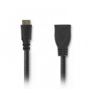 High Speed HDMI Cable with Ethernet  HDMI Mini Connector - HDMI Female 0.2 m Black
