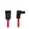 SATA 3Gb/s data cable SATA 7-pin Female - SATA 7-pin Female 90° Angled 0.5m Red