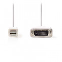 Mini DisplayPort - DVI Cable Mini DisplayPort Male - DVI-D 24+1-Pin Male 2.0m White