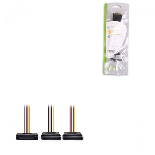 Internal Power Cable SATA 15-pin Male - 2x SATA 15-pin Female 0.15m Various