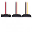 Internal Power Cable SATA 15-pin Male - 2x SATA 15-pin Female 0.15m Various