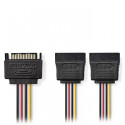 Internal Power Cable SATA 15-pin Male - 2x SATA 15-pin Female 0.15m Various