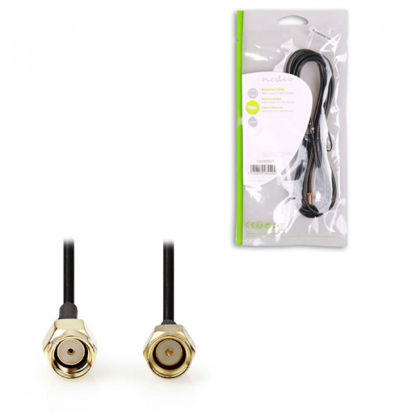 Antenna Cable SMA Male - SMA Female 3.0 m Black