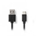 USB 2.0 Cable Type-C Male - A Male 0.1 m Black.