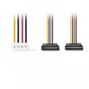 Internal Power Cable Molex Male - 2x SATA 15-pin Female 0.15 m Various.