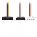 Internal Power Cable SATA 15-pin Male - SATA 15-pin Female + Molex Female 0.15m Various