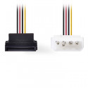 Internal Power Cable Molex Male - SATA 7-pin Female 90° Angled 0.15 m Various