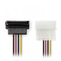 Internal Power Cable Molex Male - SATA 7-pin Female 90° Angled 0.15 m Various