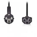 Power Cable Schuko Male Angled - IEC-320-C5 2.0 m Black