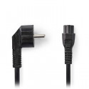 Power Cable Schuko Male Angled - IEC-320-C5 2.0 m Black