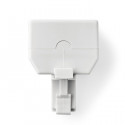 Telecom Splitter RJ11 Male - 2x RJ11 Female White