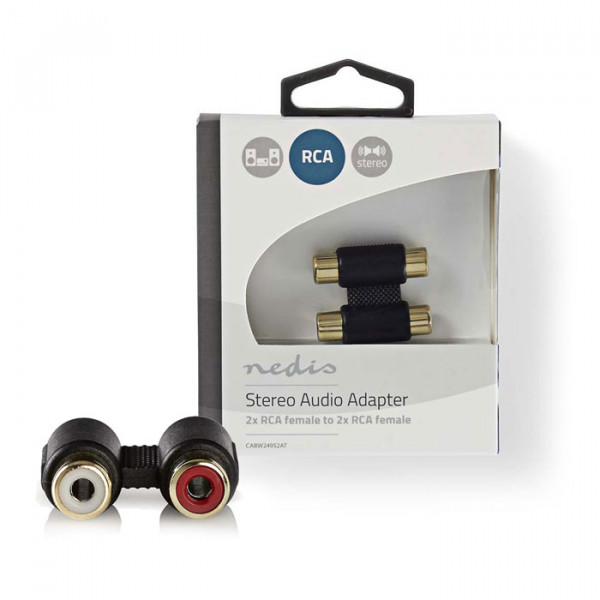 Stereo Audio Adapter 2x RCA Female - 2x RCA Female