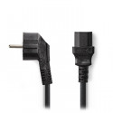 Power Cable Schuko Male Angled - IEC-320-C13 3.0 m Black