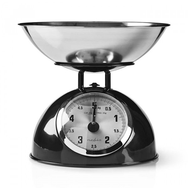 Retro Kitchen Scales Analogue Metal Black