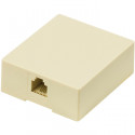 Telecom Wall Box RJ11 female Ivory