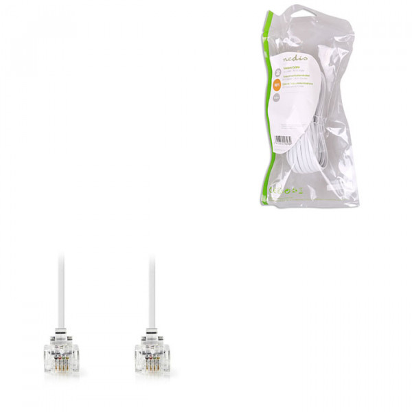 Telecom Cable RJ11 Male - RJ11 Male 5.0 m white